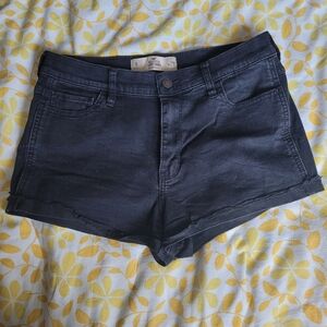 High Rise Faded Black Hollister Short Shorts